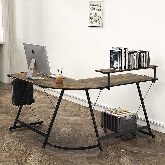 SHW 51 x 51 Inches Vista L-Shaped Desk - Image 4
