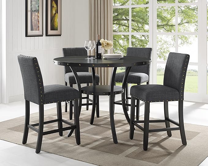Biony Gray Fabric Counter Height Stools - Image 5