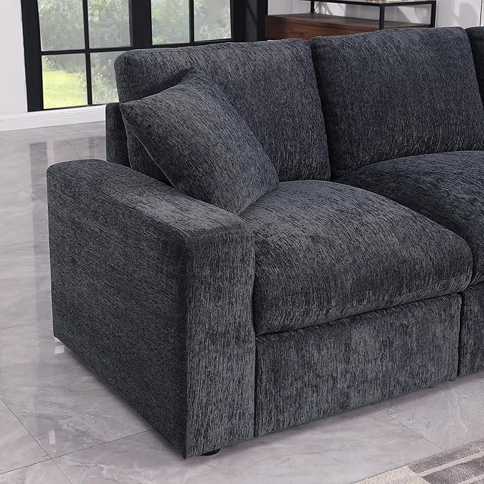 146" Convertible Sectional Sofa Couch, 8 Seat Modular Living Room Furniture Sets - Image 2