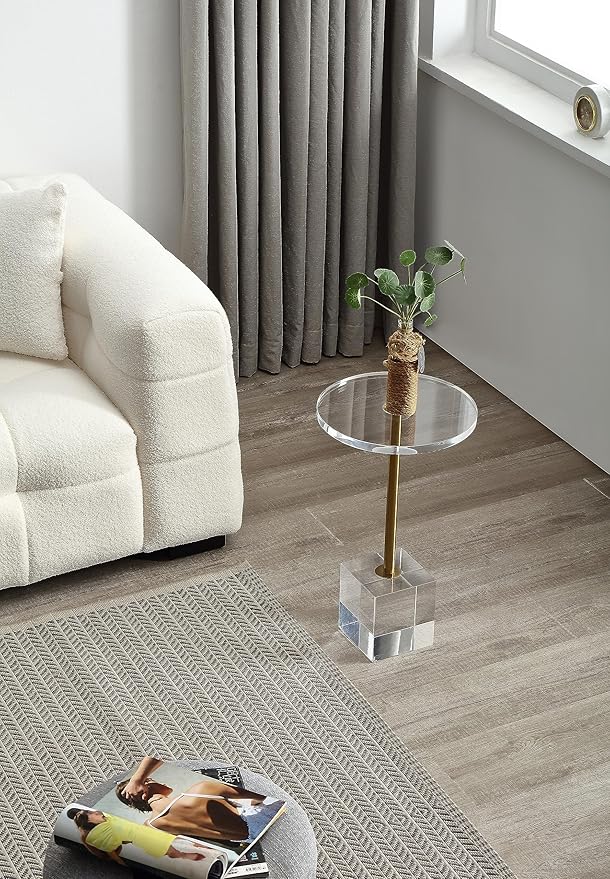 Clear Acrylic End Table, Side Table, - Image 2