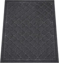 Front Door Mat Indoor Outdoor, Heavy Duty Low Profile Entrance Rug by HOMEK