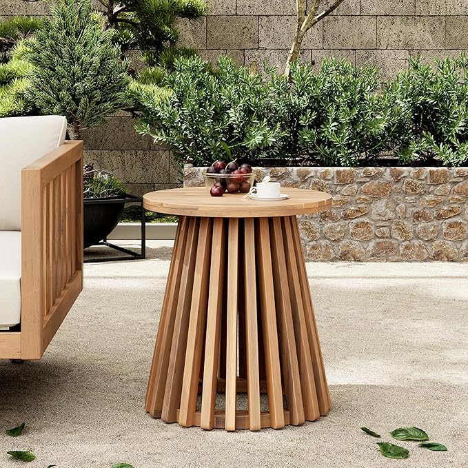 Christopher Knight Home Taki Acacia Wood Patio Coffee Table, Round Table by ChristopherKnightHome
