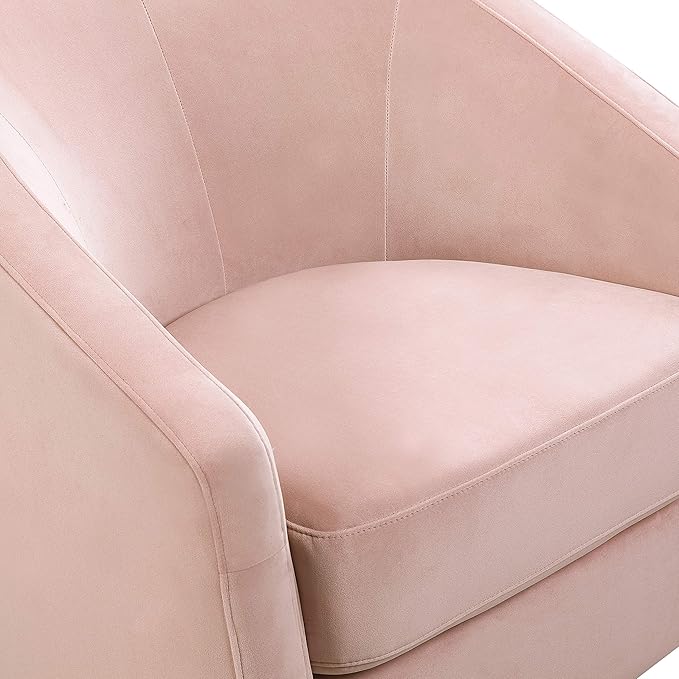 babyletto Madison Swivel Glider in Blush Pink Velvet - Image 5