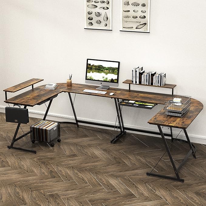 SHW 51 x 51 Inches Vista L-Shaped Desk - Image 2