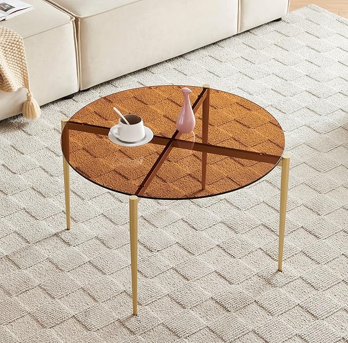 Shrine Round Tempered Glass Table, Circle Glass Top - Image 3