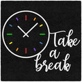 Flagship Carpets Take A Break Childrens Time Clock Classroom Entryway or Home by FlagshipProducts