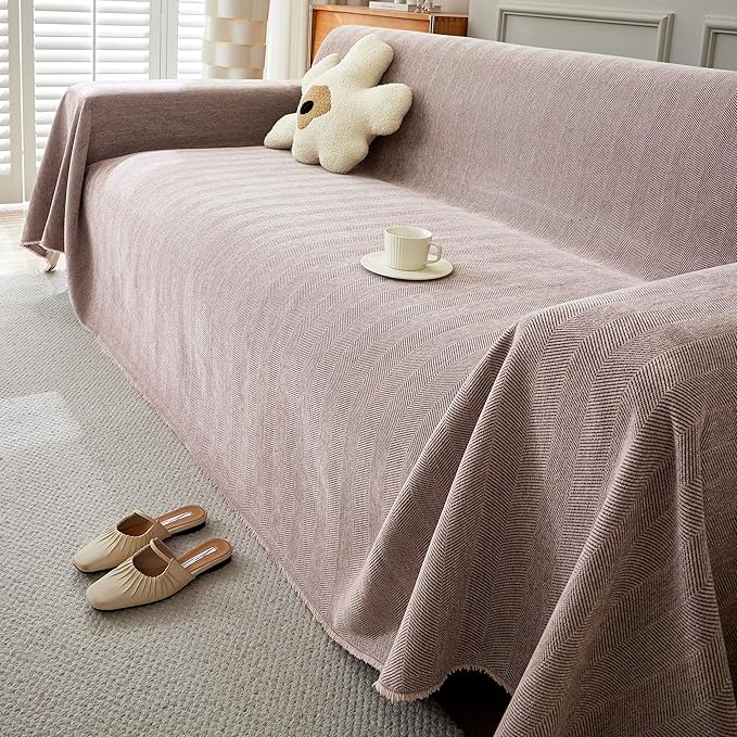 STACYPIK Thick Pink Geometric Sofa Covers - Image 3