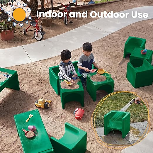 ECR4Kids Tri-Me Table and Cube Chair Set - Image 5