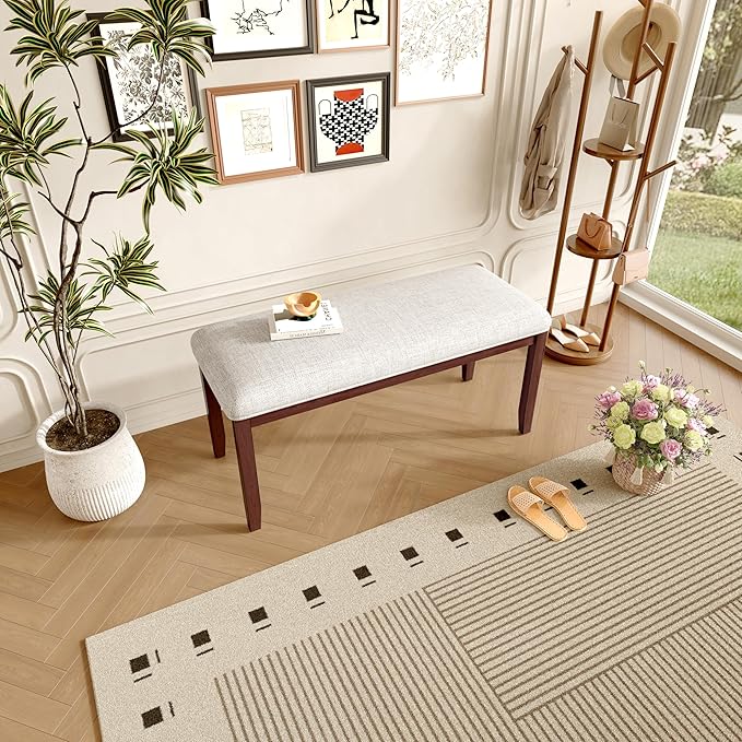 Merax Upholstered Dining Bench, - Image 5