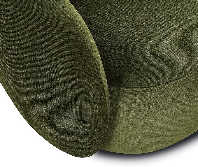 POLY & BARK Poole Lounge Chair in Distressed Green Velvet - Image 8
