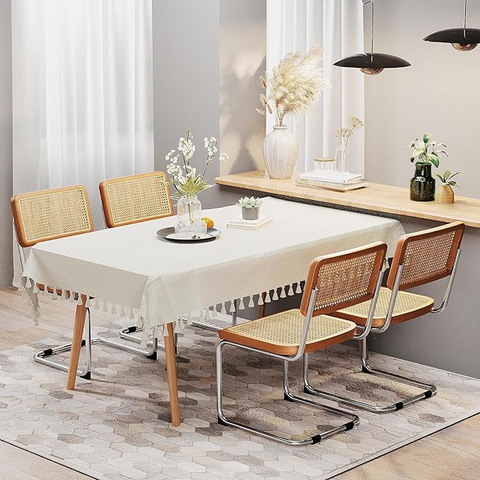 Rattan Dining Chairs Set of 2 Mid Century Modern Dining Room Chairs - Image 3