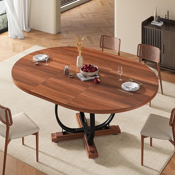 59" Round Extendable Dining Table by Einhomn