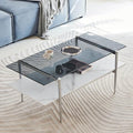 AGV LIGHTING Tadio Glass Coffee Table, Mid-Century Modern Coffee Table by AGVLightning