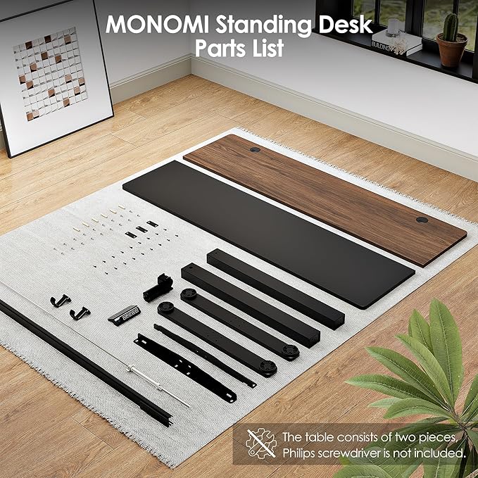 Monomi Electric Height Adjustable Standing Desk, 48x24 Inches, Ergonomic Home - Image 8