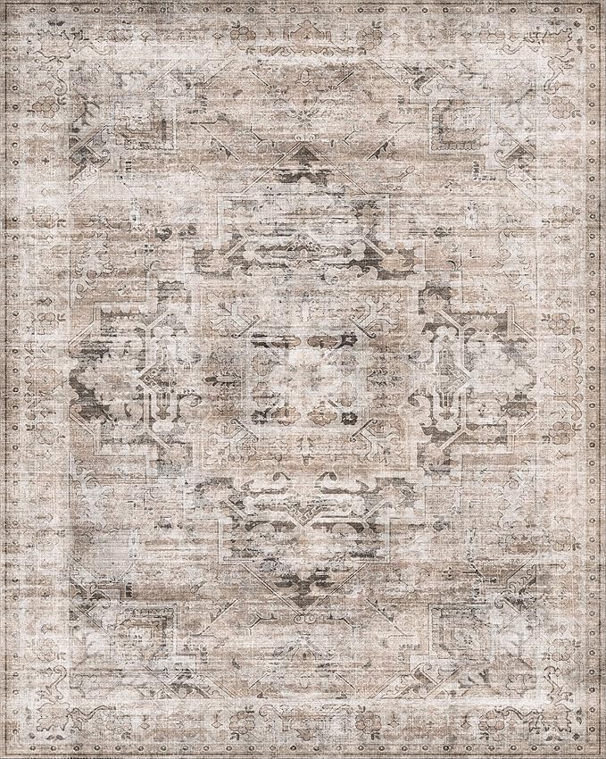GENIMO 10x14 Area Rugs for Living Room, Machine Washable Non Slip Vintage Retro - Image 8
