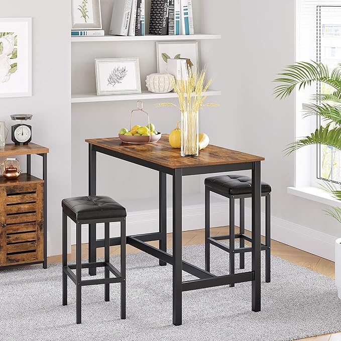VASAGLE Bar Stools, 15.7 x 11.8 x 24.4 Inches, Simple Assembly, Industrial - Image 5