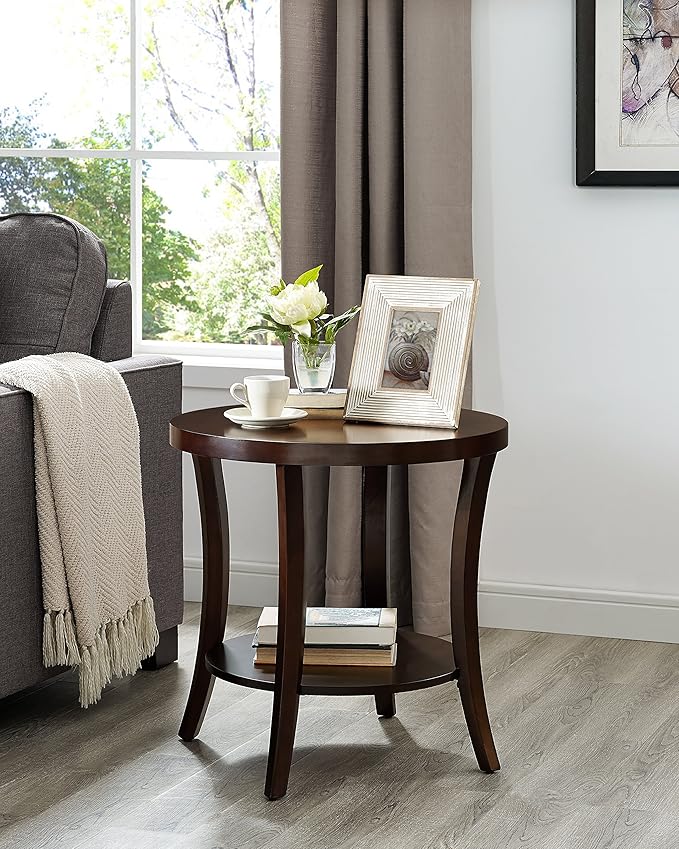 Roundhill Furniture Perth Contemporary Round End Table by RoundhillFurniture