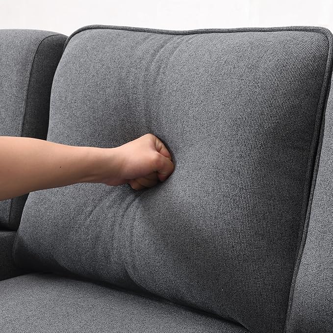 104" 4-Seater Modern Linen Fabric Sofa - Image 4